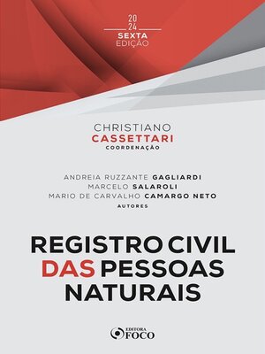 cover image of Registro Civil das Pessoas Naturais